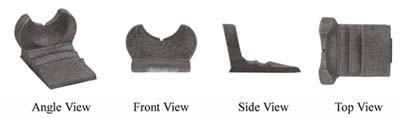 Rear sight, 
large Hawken style,
wax cast steel